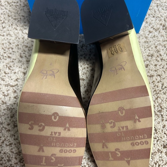 Fluevog Discontinued Lucienne Tasty Two Toned Pump Pistachio/Gold Size 7 - Picture 3 of 5